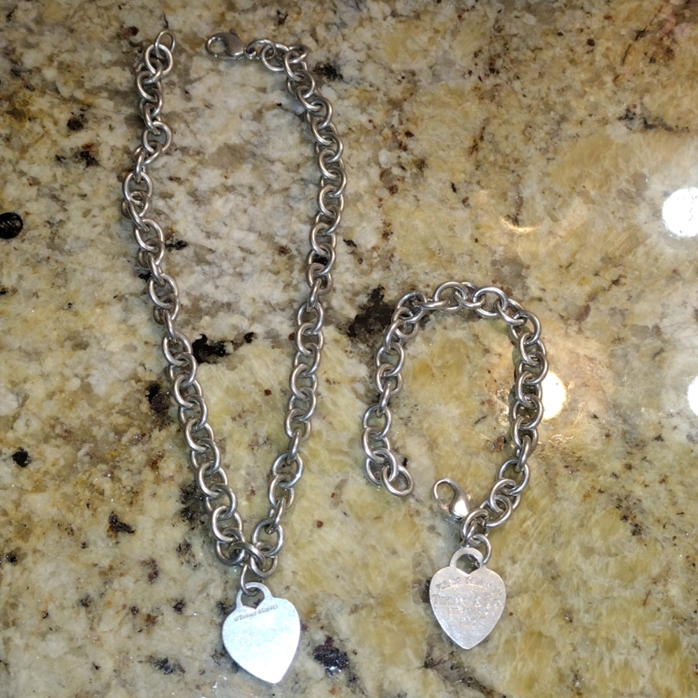 Authentic Tiffany's return to Tiffany & Co. Necklace and Bracelet